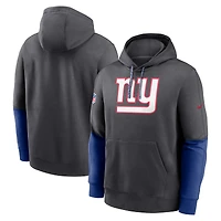 Men's Nike Anthracite New York Giants 2024 Sideline Club Pullover Hoodie