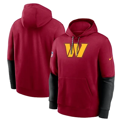 Men's Nike Burgundy Washington Commanders 2024 Sideline Club Pullover Hoodie