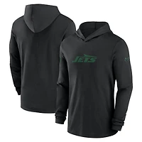 Men's Nike Black New York Jets 2024/25 Sideline Performance Long Sleeve Hoodie T-Shirt