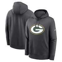 Men's Nike Anthracite Green Bay Packers Primetime Club Logo Hoodie