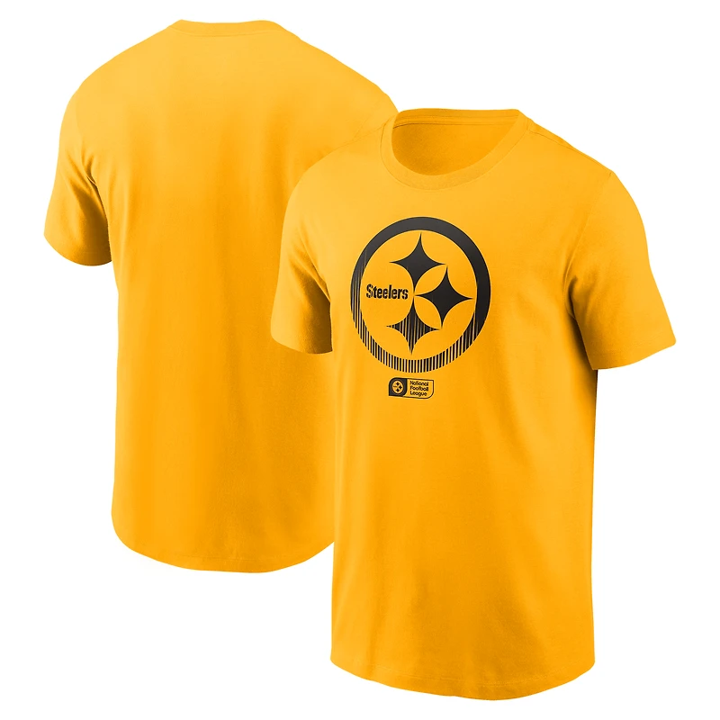Men's Nike Gold Pittsburgh Steelers Faded Essential T-Shirt