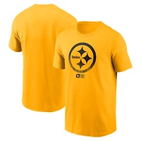 Men's Nike Gold Pittsburgh Steelers Faded Essential T-Shirt