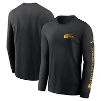 Men's Nike Black Pittsburgh Steelers All Out Long Sleeve T-Shirt
