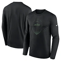 Men's Nike Black New York Jets Icon Legend Performance Long Sleeve T-Shirt