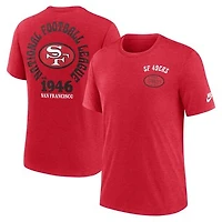 Men's Nike Scarlet San Francisco 49ers Rewind 2-Hit Tri-Blend T-Shirt