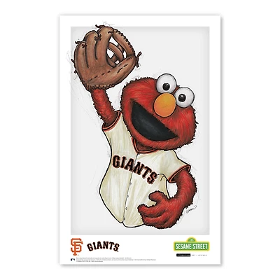 Elmo San Francisco Giants 11" x 17" Sesame Street Poster Print