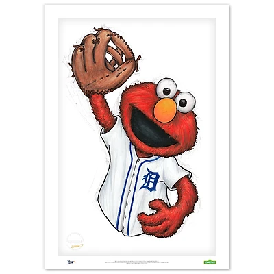 Elmo Detroit Tigers 14" x 20" Sesame Street Limited Edition Fine Art Print