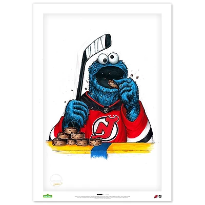 Cookie Monster New Jersey Devils 24" x 36" Sesame Street Limited Edition Fine Art Print