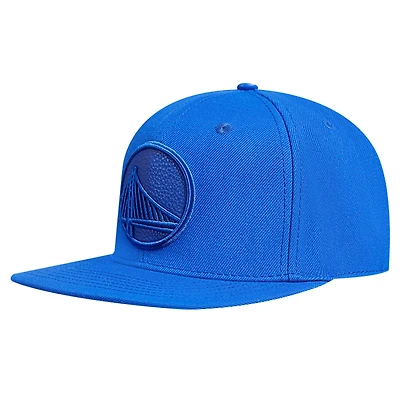 Men's Pro Standard Royal Golden State Warriors Triple Tonal Snapback Hat