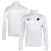 Men's adidas Washington Huskies 2024 Coaches Sideline Quarter-Zip Top