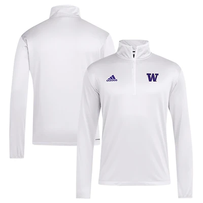 Men's adidas Washington Huskies 2024 Coaches Sideline Quarter-Zip Top