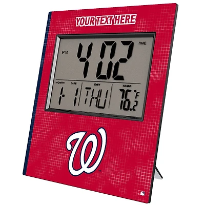 Keyscaper Washington Nationals Personalized Digital Desk Clock