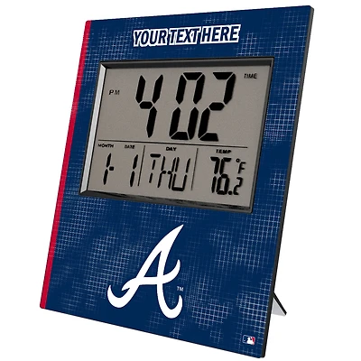 Keyscaper Atlanta Braves Personalized Digital Desk Clock