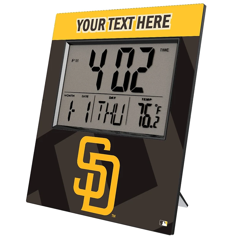 Keyscaper San Diego Padres Personalized Digital Desk Clock