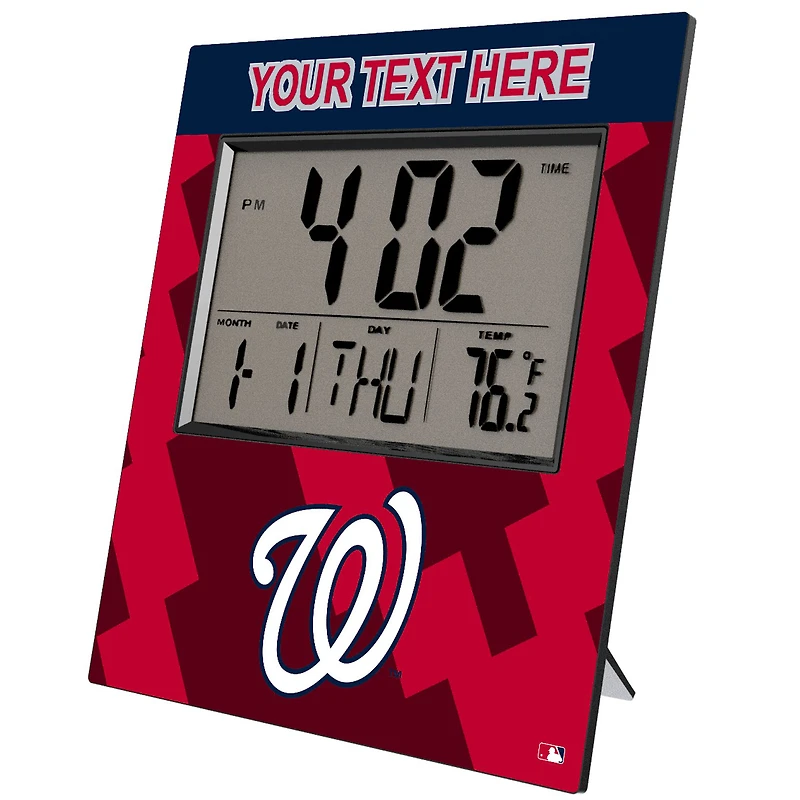 Keyscaper Washington Nationals Personalized Digital Desk Clock