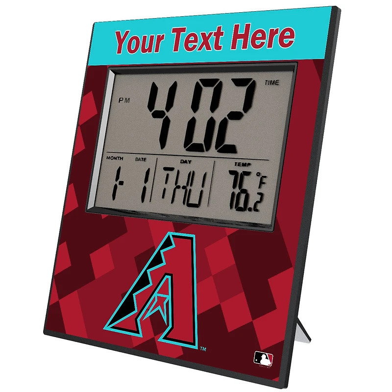 Keyscaper Arizona Diamondbacks Personalized Digital Desk Clock