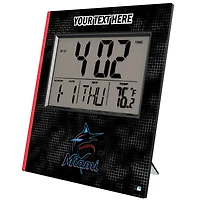 Keyscaper Miami Marlins Personalized Digital Desk Clock