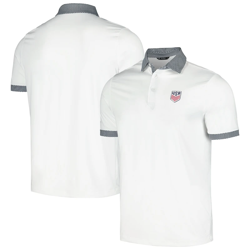 Men's Levelwear White USMNT Thomas Performance Polo