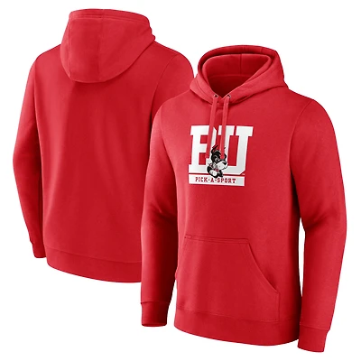 Men's Scarlet Boston University Authentic Pick-A-Sport Pullover Hoodie