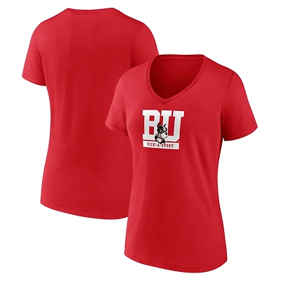 Women's Scarlet Boston University Authentic Pick-A-Sport V-Neck T-Shirt