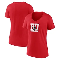 Women's Scarlet Boston University Authentic Pick-A-Sport V-Neck T-Shirt