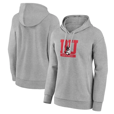 Women's Heather Gray Boston University Authentic Pick-A-Sport Pullover Hoodie