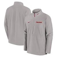 Men's Nike Pewter USC Trojans Sideline Coaches Lightweight Quarter-Zip Jacket