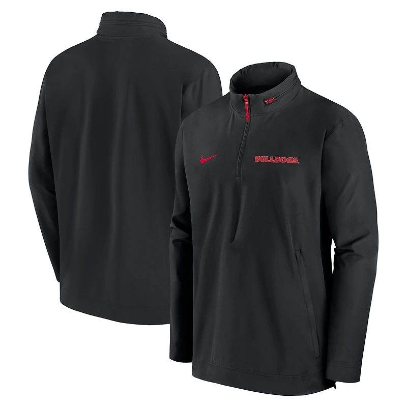 Men's Nike Black Georgia Bulldogs Sideline Coaches Lightweight Quarter-Zip Jacket