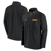 Men's Nike Black Iowa Hawkeyes Sideline Coaches Lightweight Quarter-Zip Jacket