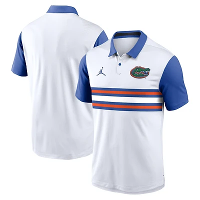 Men's Jordan Brand White/Royal Florida Gators Primetime Campus Pattern Vapor Dri-FIT Polo