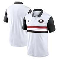 Men's Nike White/Black Georgia Bulldogs Primetime Campus Pattern Vapor Dri-FIT Polo