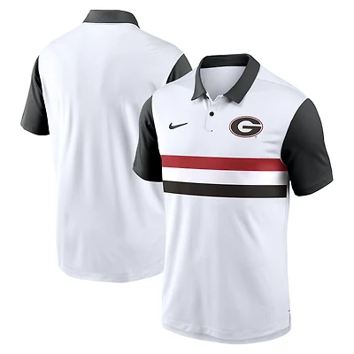 Men's Nike White/Black Georgia Bulldogs Primetime Campus Pattern Vapor Dri-FIT Polo