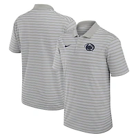 Men's Nike Gray/White Penn State Nittany Lions Primetime Victory Striped Dri-FIT Polo