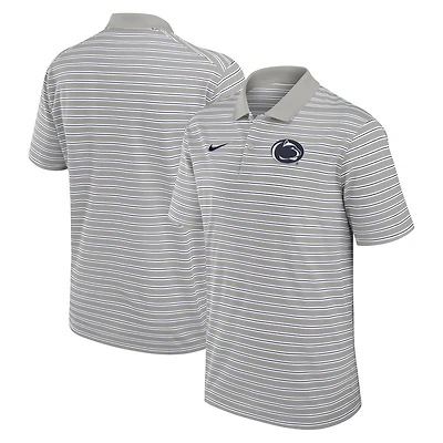 Men's Nike Gray/White Penn State Nittany Lions Primetime Victory Striped Dri-FIT Polo