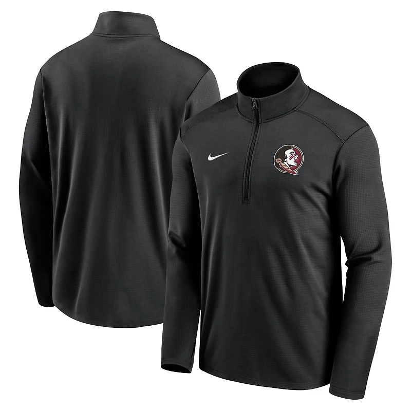 Men's Nike  Black Florida State Seminoles Primetime Pacer Performance Half-Zip Top
