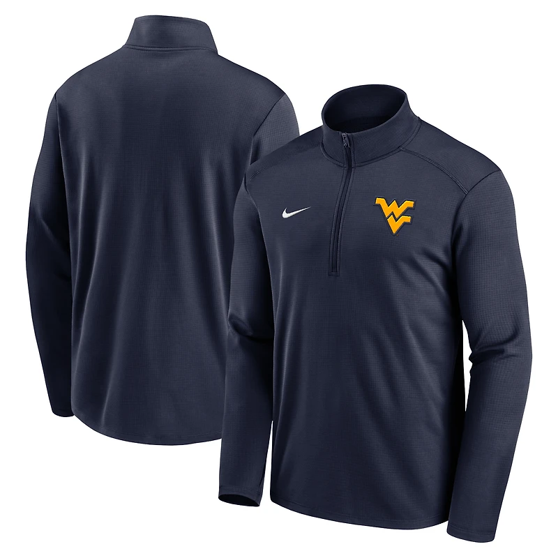 Men's Nike Navy West Virginia Mountaineers Primetime Pacer Performance Half-Zip Top