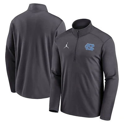 Men's Jordan Brand  Anthracite North Carolina Tar Heels Primetime Pacer Performance Half-Zip Top