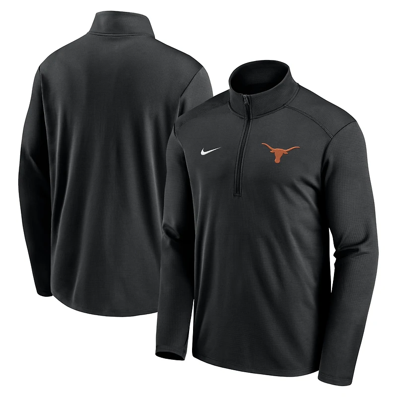 Men's Nike Black Texas Longhorns Primetime Pacer Performance Half-Zip Top