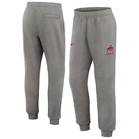 Men's Nike Heather Gray Ohio State Buckeyes Primetime Club Fleece Jogger Pants