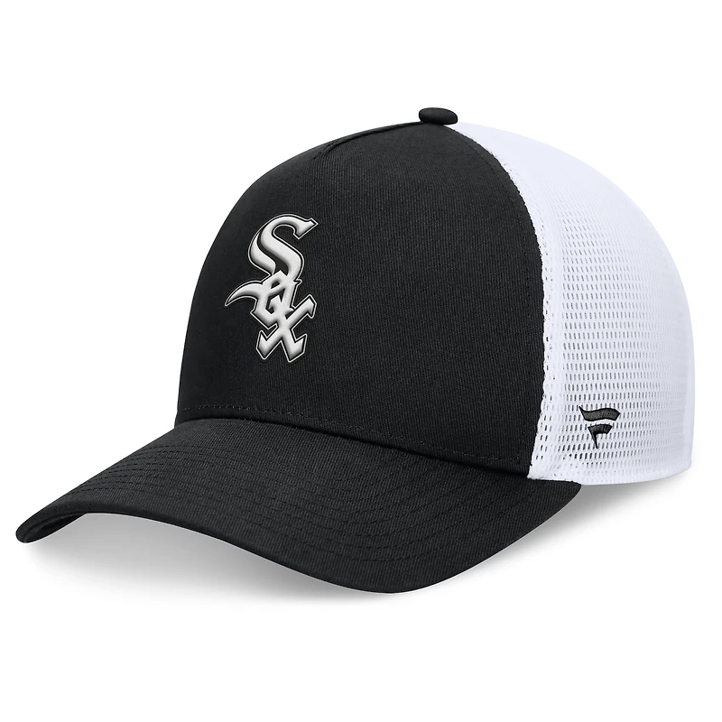 Men's Fanatics Black Chicago White Sox Fundamental A-Frame Adjustable Hat