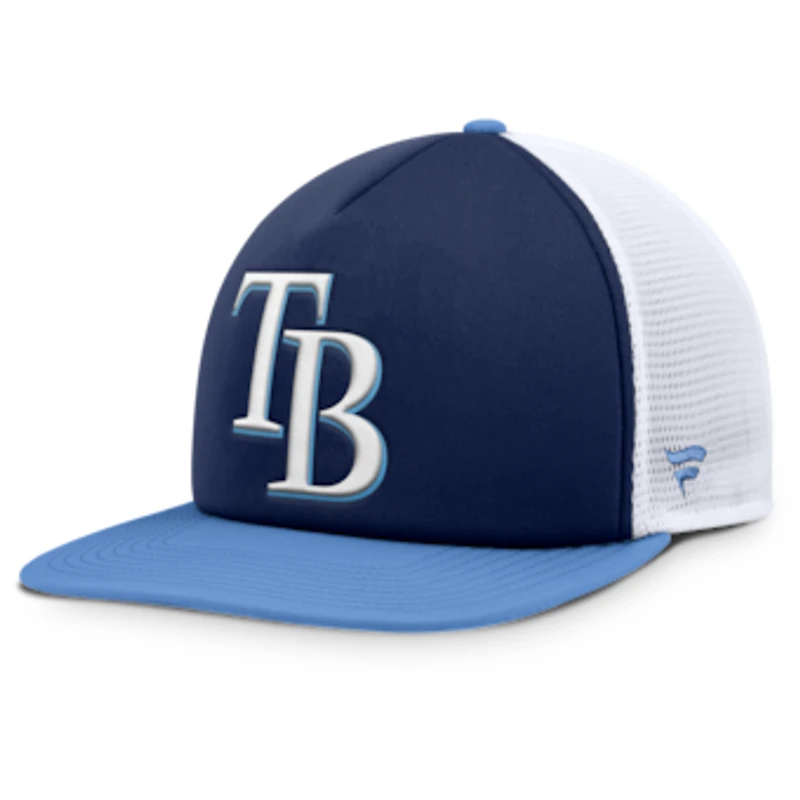 Men's Fanatics Navy/White Tampa Bay Rays Fundamental Foam Front Snapback Hat