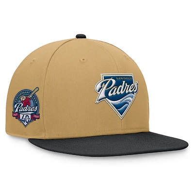 Men's Fanatics Khaki/Black San Diego Padres Heritage Two-Tone Fitted Hat
