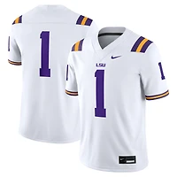 Men's Nike #1 White LSU Tigers Game Jersey