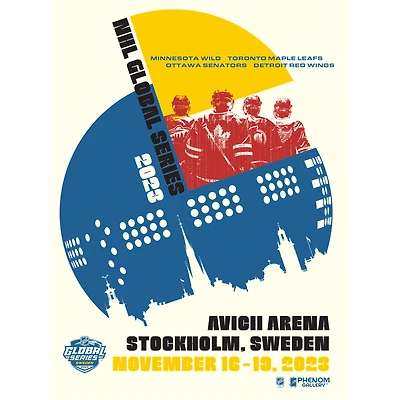 Phenom Gallery 2023 NHL Global Series Sweden 18" x 24" Serigraph