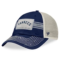 Men's Fanatics Navy/Natural New York Yankees  Heritage Stripe Trucker Adjustable Hat