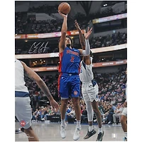 Cade Cunningham Detroit Pistons Autographed 16" x 20" Layup vs. Dallas Mavericks Photograph