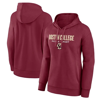 Women's Maroon Boston College Eagles Authentic Pick-A-Sport Pullover Hoodie