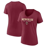 Women's Maroon Boston College Eagles Authentic Pick-A-Sport V-Neck T-Shirt