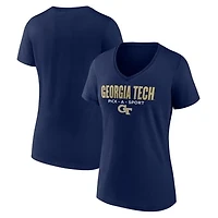 Women's Navy Georgia Tech Yellow Jackets Authentic Pick-A-Sport V-Neck T-Shirt
