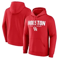Men's Red Houston Cougars Authentic Pick-A-Sport Pullover Hoodie